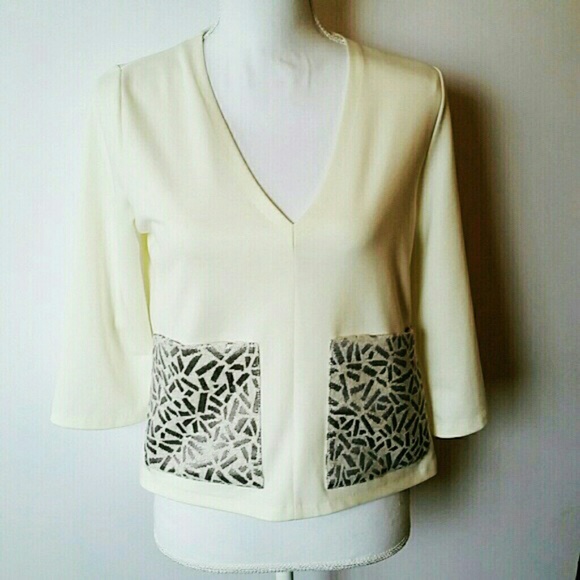 Zara W/B collection blouse - Picture 1 of 5